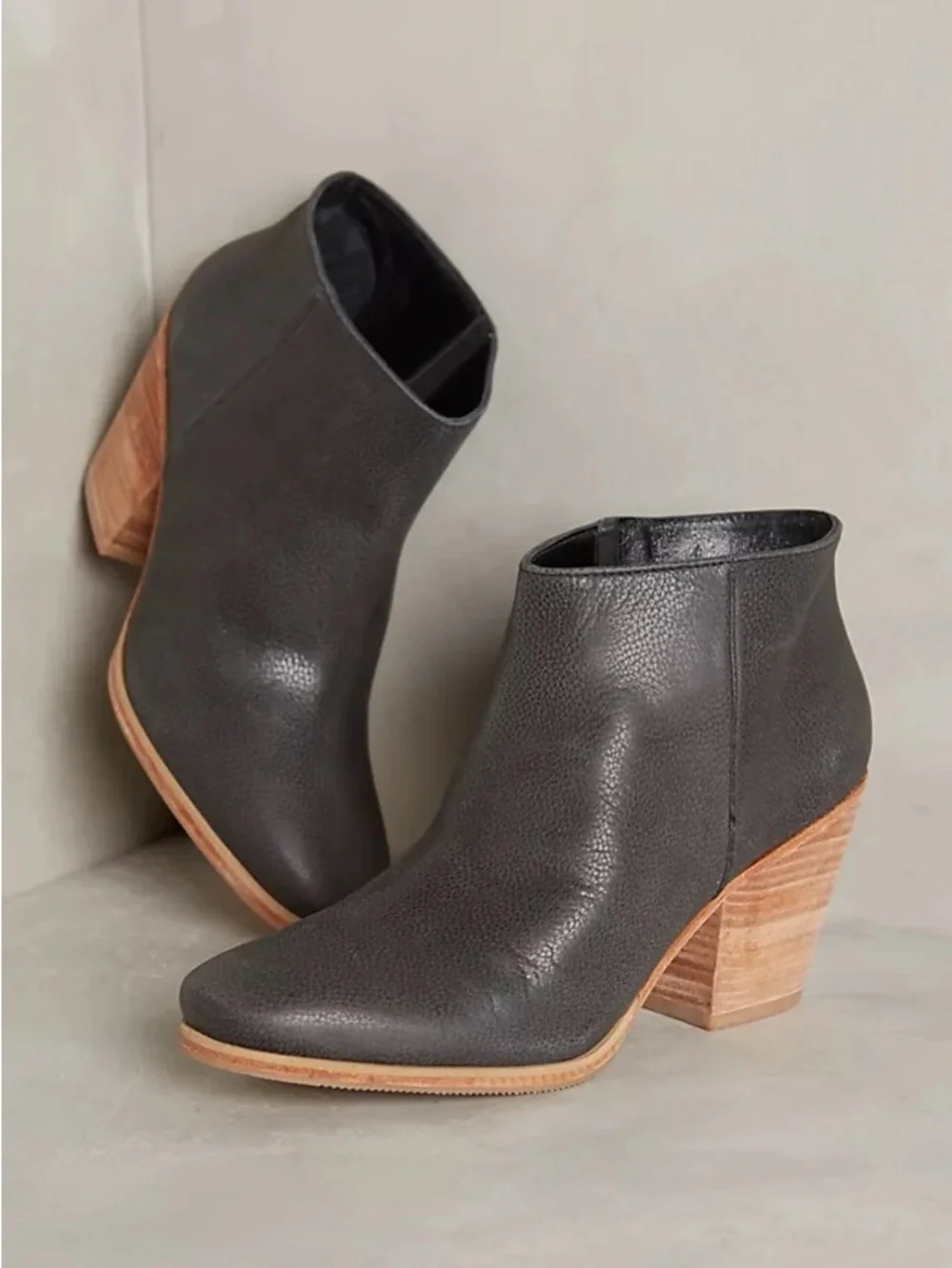 Rachel Comey Mars Ankle Booties- Black leather with Stacked Wood Heel - 9 - GUC - Picture 11 of 11